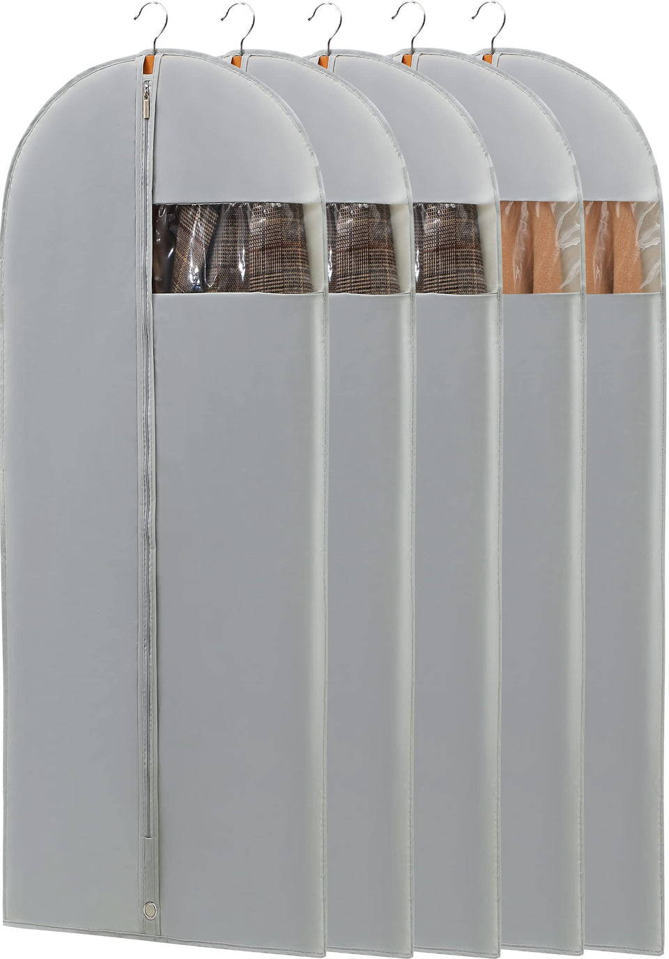 Perber dress bag shows 65-inch length for full-length garment protection.