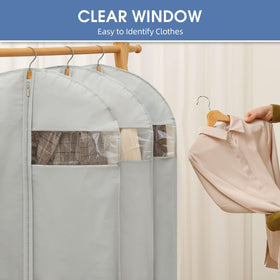 Perber foldable design enables easy travel with garments on hangers.