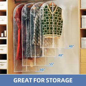 Perber pack12 suit cover for closet storage keeps coats dust-free and organized
