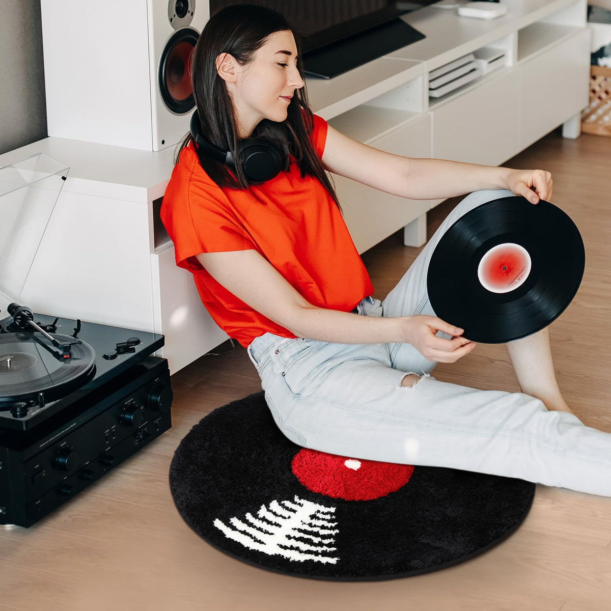 Percozzi vinyl record bath mat gift idea for music lovers and style seekers