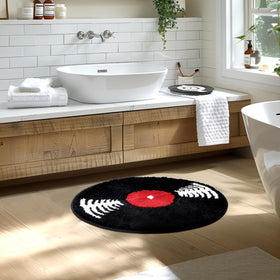 Percozzi vinyl record bath mat machine washable care for easy freshness