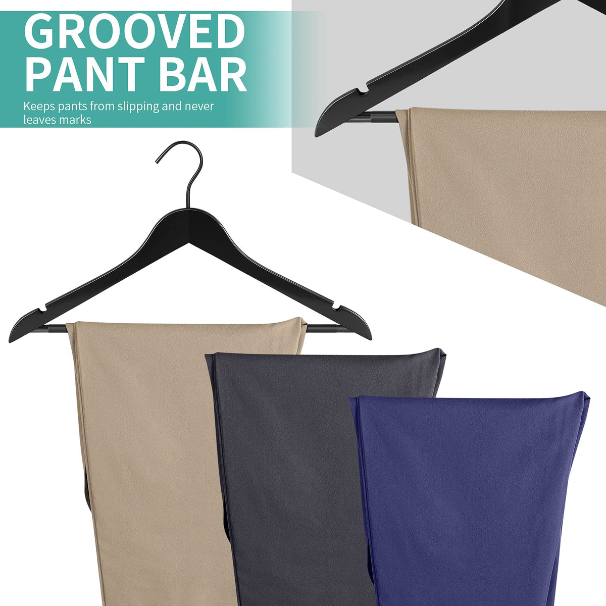 Perfecasa hangers on coats and suits promote neat, visible outfits