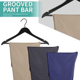 Perfecasa hangers on coats and suits promote neat, visible outfits