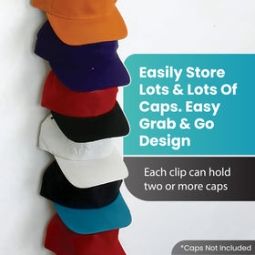 Perfect Curve Cap Rack System 36 hanging over a door saves closet space.