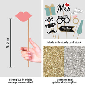 Perfect Occasion gold glitter sign enhances ceremony photo moments