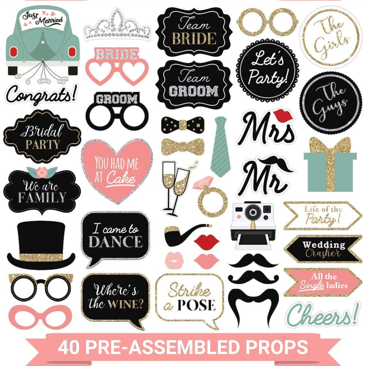 Perfect Occasion pink smile sign prop for vibrant wedding photos