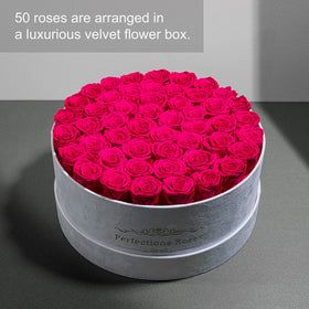 Perfectione Roses fifty-piece preserved bouquet for elegant gifts and sustained color