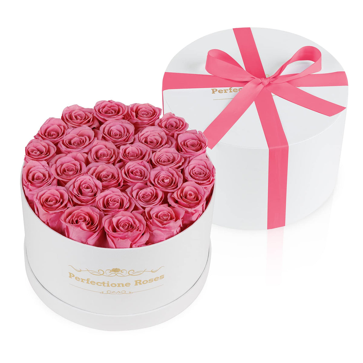 Perfectione Roses luxury-box close-up highlights premium unboxing experience.