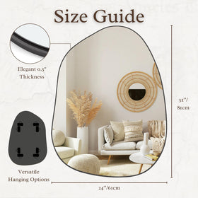 PERFNIQUE irregular-wall-mirror 32x24 complements bathrooms with true colors.