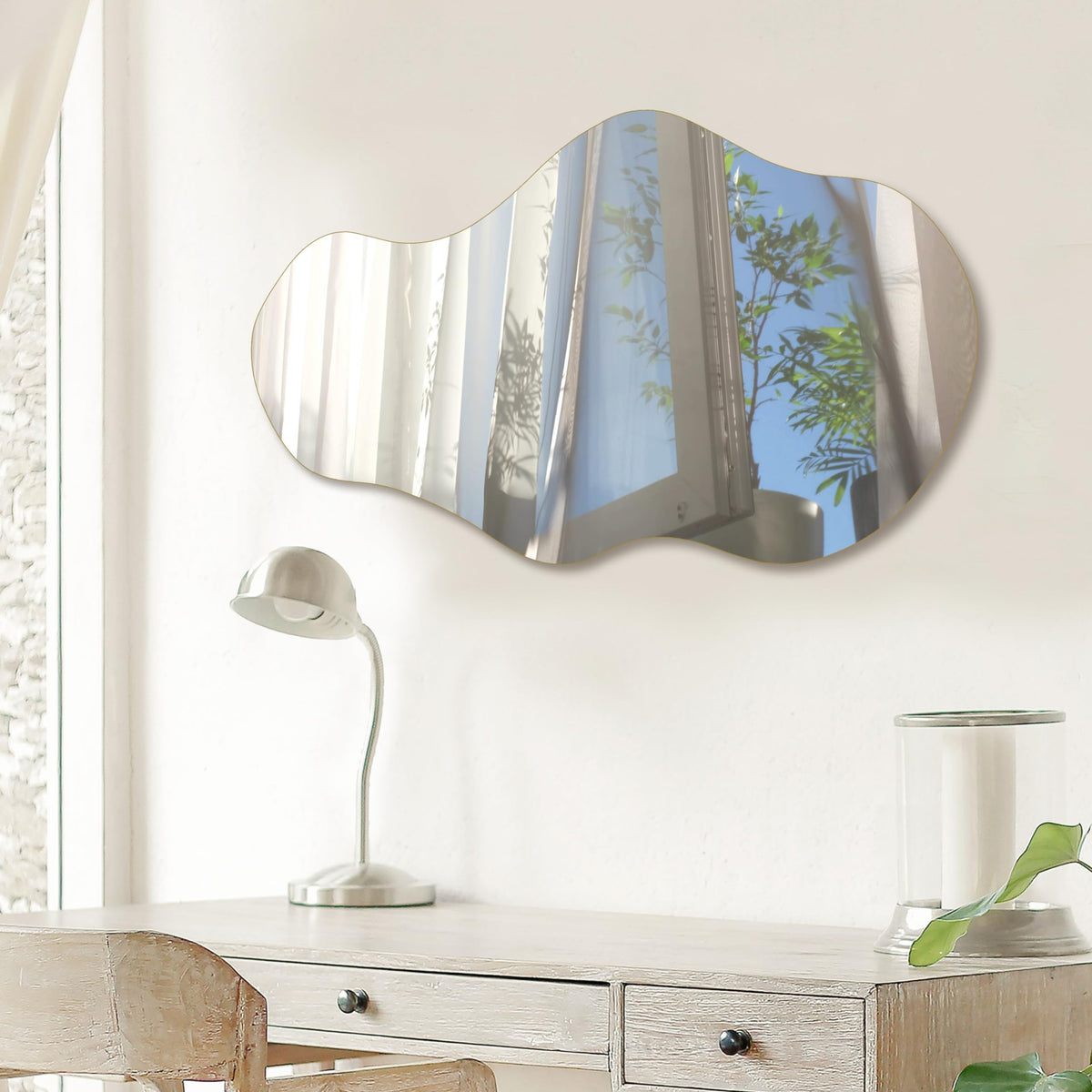 PERFNIQUE 28x17 bathroom vanity mirror fits compact sinks with style