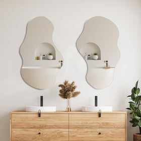 PERFNIQUE modern bedroom mirror enhances soft light and ambiance