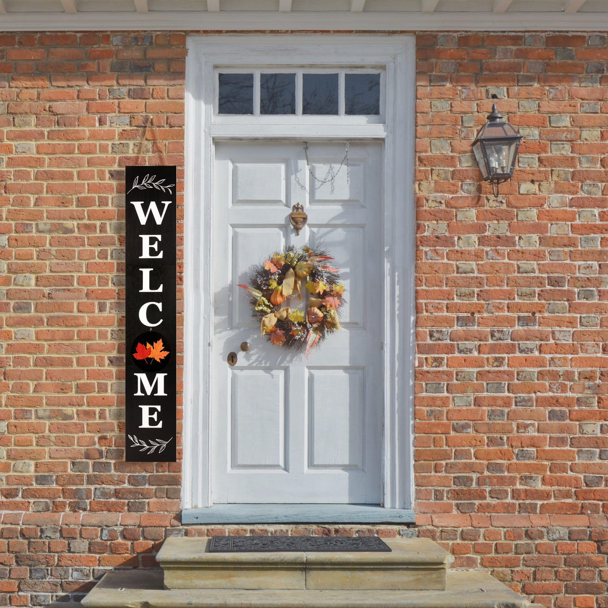 Handmade, detailed finish on the Perfnique welcome sign for authentic look.