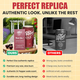Perky Pulse Dr Pepper Candle flame creates a cozy room ambience