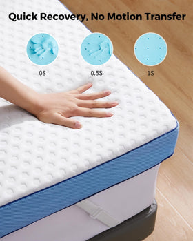 PERLECARE 3in Firm Topper bedroom setup suggests enhanced comfort and alignment