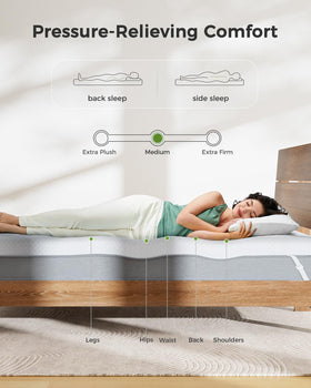 PERLECARE bamboo cover on topper, removable and washable for easy care.