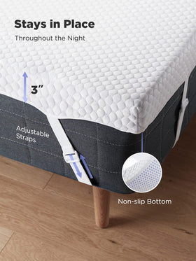 PERLECARE machine-washable cover enables easy cleaning and longer topper life.