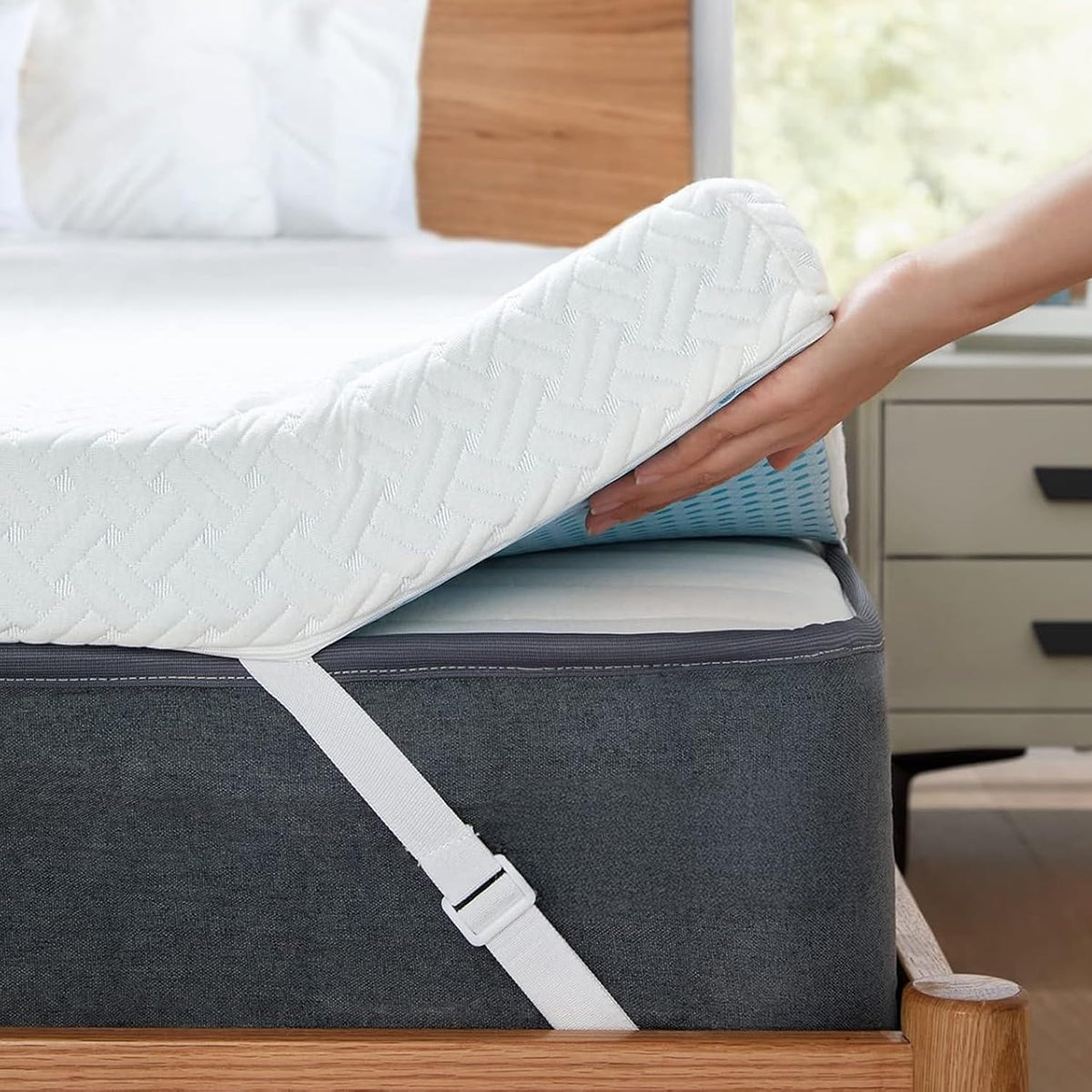 PERLECARE Twin XL Topper with cooling memory foam for a cooler night’s sleep