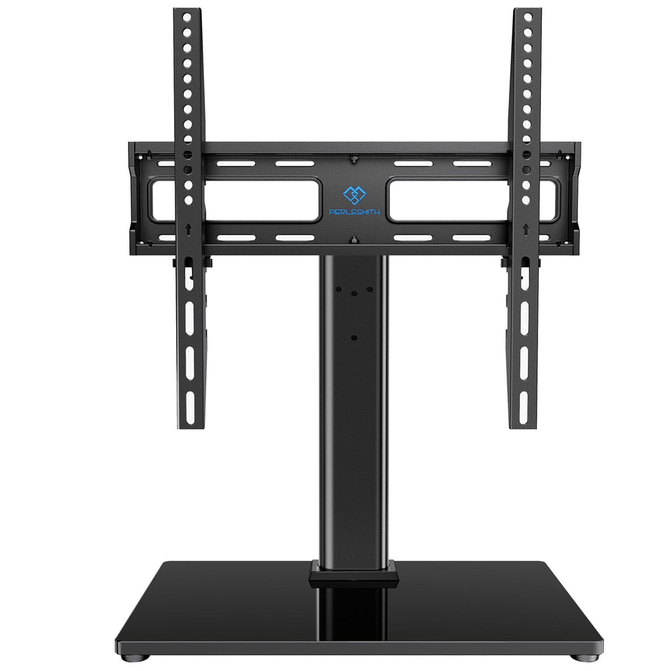 PERLESMITH PSTVS09 tempered glass base provides stable support for 24-60 inch TVs.