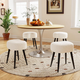 Permory stool in a cozy living room setup to elevate decor.