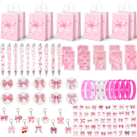 Perpetily pink bow notebook for stylish party keepsakes and notes