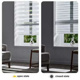 Persilux valance and aluminum bottom bar for a clean, coordinated look