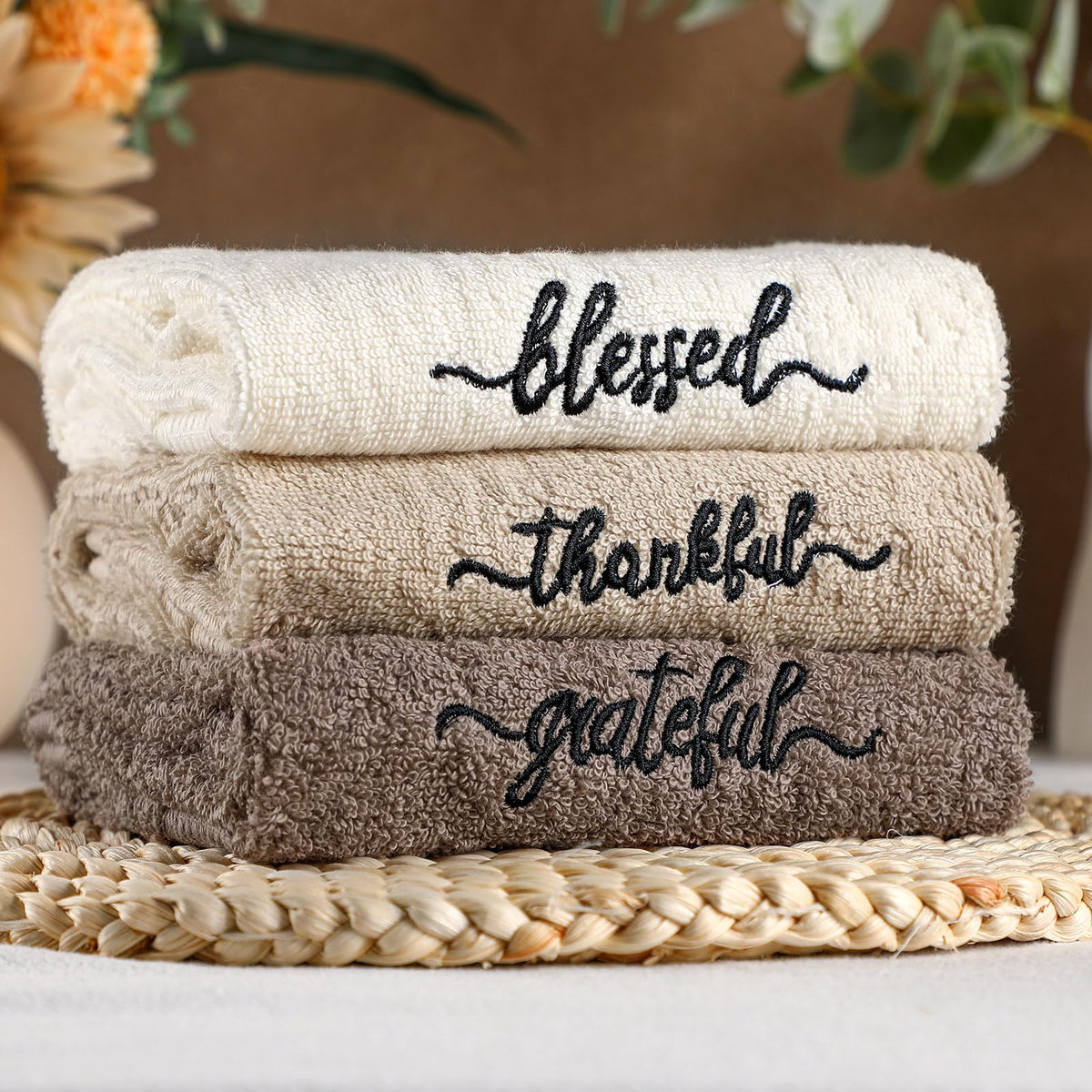 Peryiter Christian gift towels perfect for weddings and housewarmings.