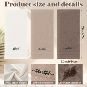 Peryiter Farmhouse cotton hand towels offer soft touch and quick drying.