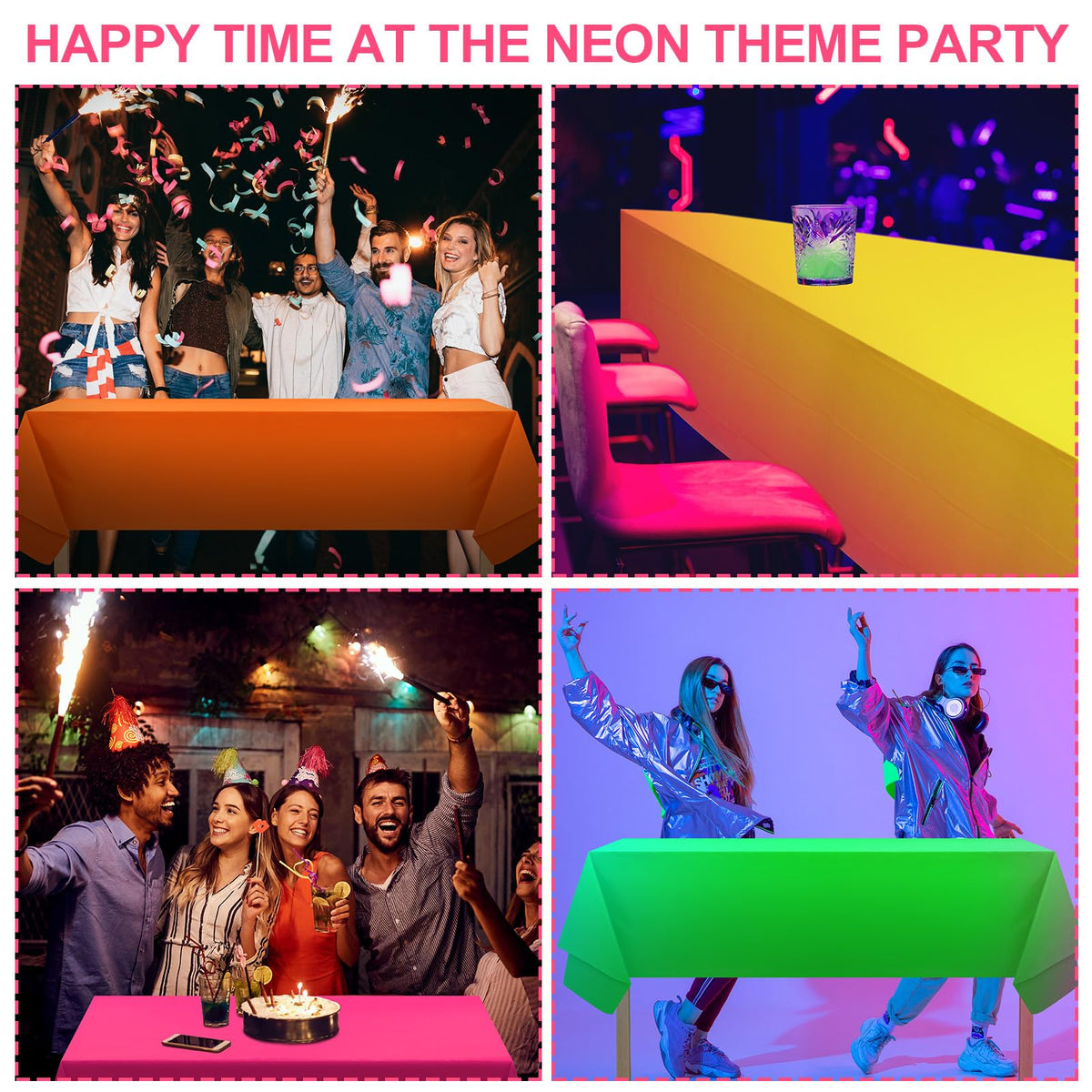 Peryiter neon yellow tablecloth improves visibility and mood