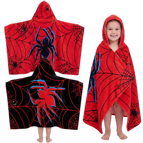 Peryiter spider hooded towel two-pack ready for beach days and poolside use