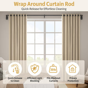 PeSenp adjustable-length extension rods ensure a precise, secure fit.
