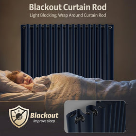 PeSenp heavy-duty rod supports heavy blackout curtains up to 30 lbs.