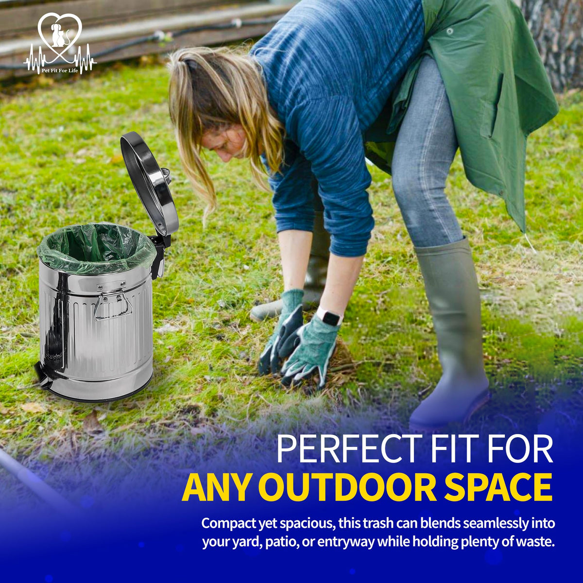 Pet Fit For Life custom-fit liner bags simplify changes.
