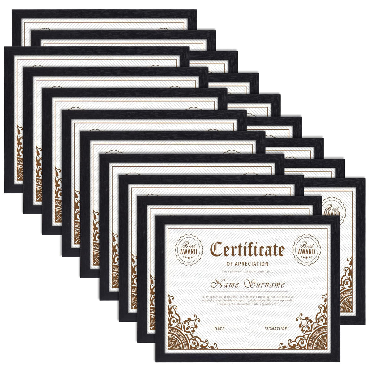 PETAFLOP 18-pack 8.5x11 frames for versatile wall or desk display