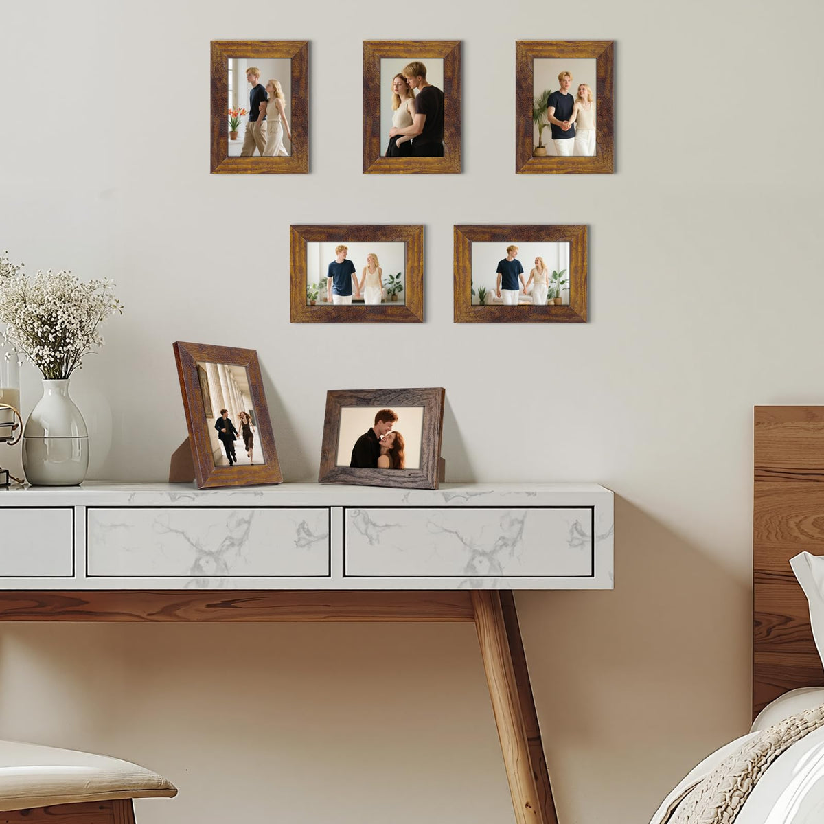 PETAFLOP neutral brown finish suits any decor and photo collection.