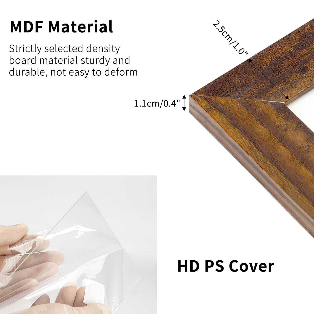 PETAFLOP wall or tabletop frame supports vertical or horizontal orientation.