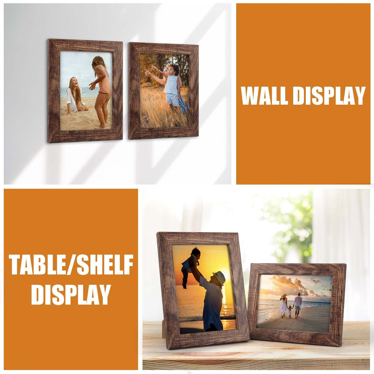 Petaflop wood frame closeup with brown finish showing quality