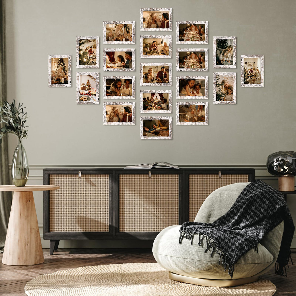 PETAFLOP frames showcase family photos in a warm, inviting display.