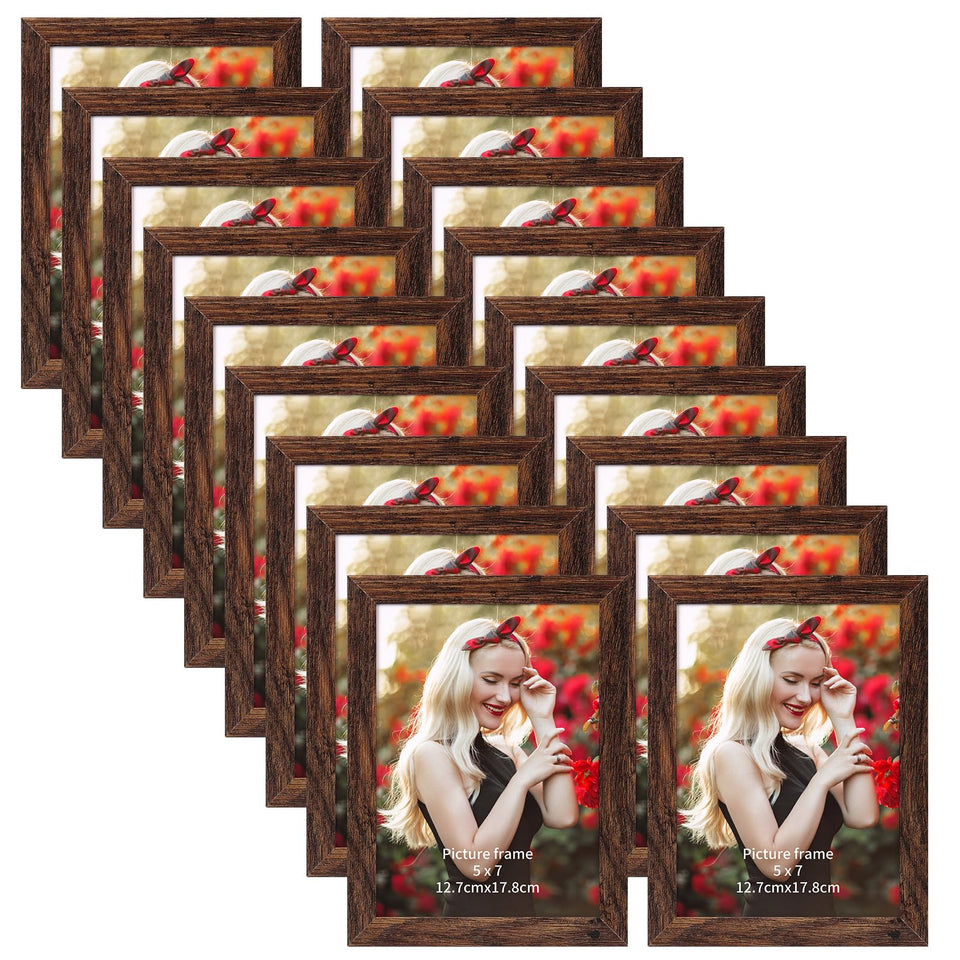 PETAFLOP wooden bulk 5x7 frame set creates a cohesive gallery wall.
