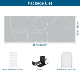 Petaholic 157in-57in grey blackout curtain offers large-window coverage.
