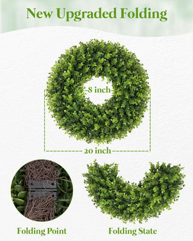 Petalyn all-season green wreath suitable for indoor and outdoor spaces