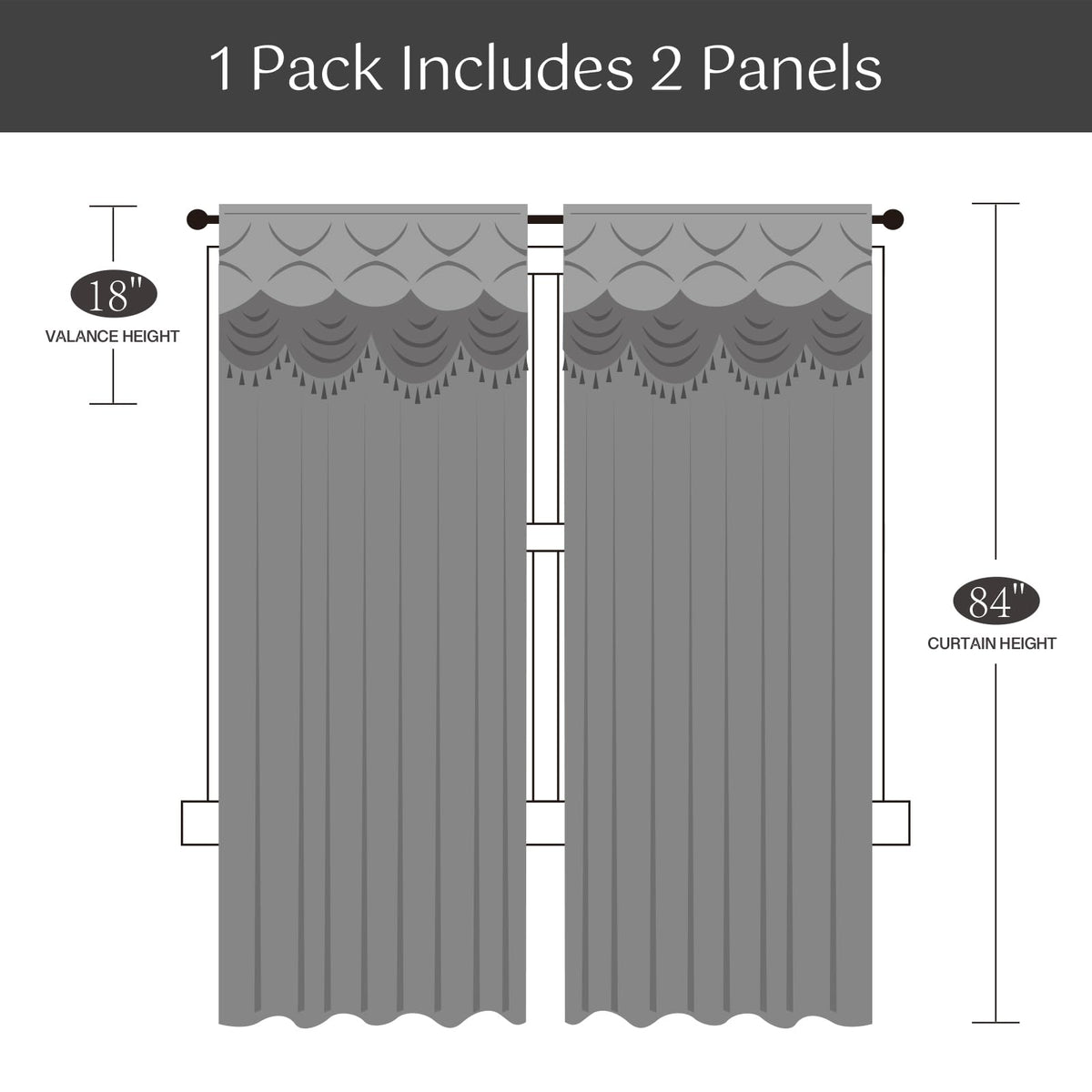 Petrichor tie backs arranged to frame windows elegantly