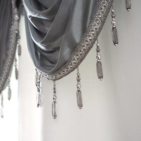 Petrichor gray curtains diffuse light for a bright, inviting room