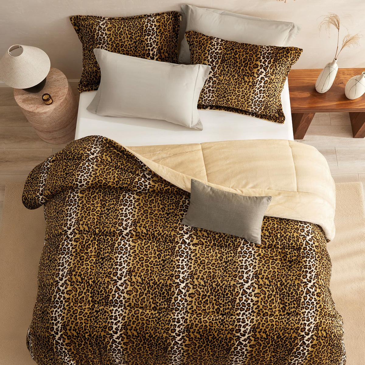 Petrichor Western-inspired bedroom ambiance enhances rustic charm.