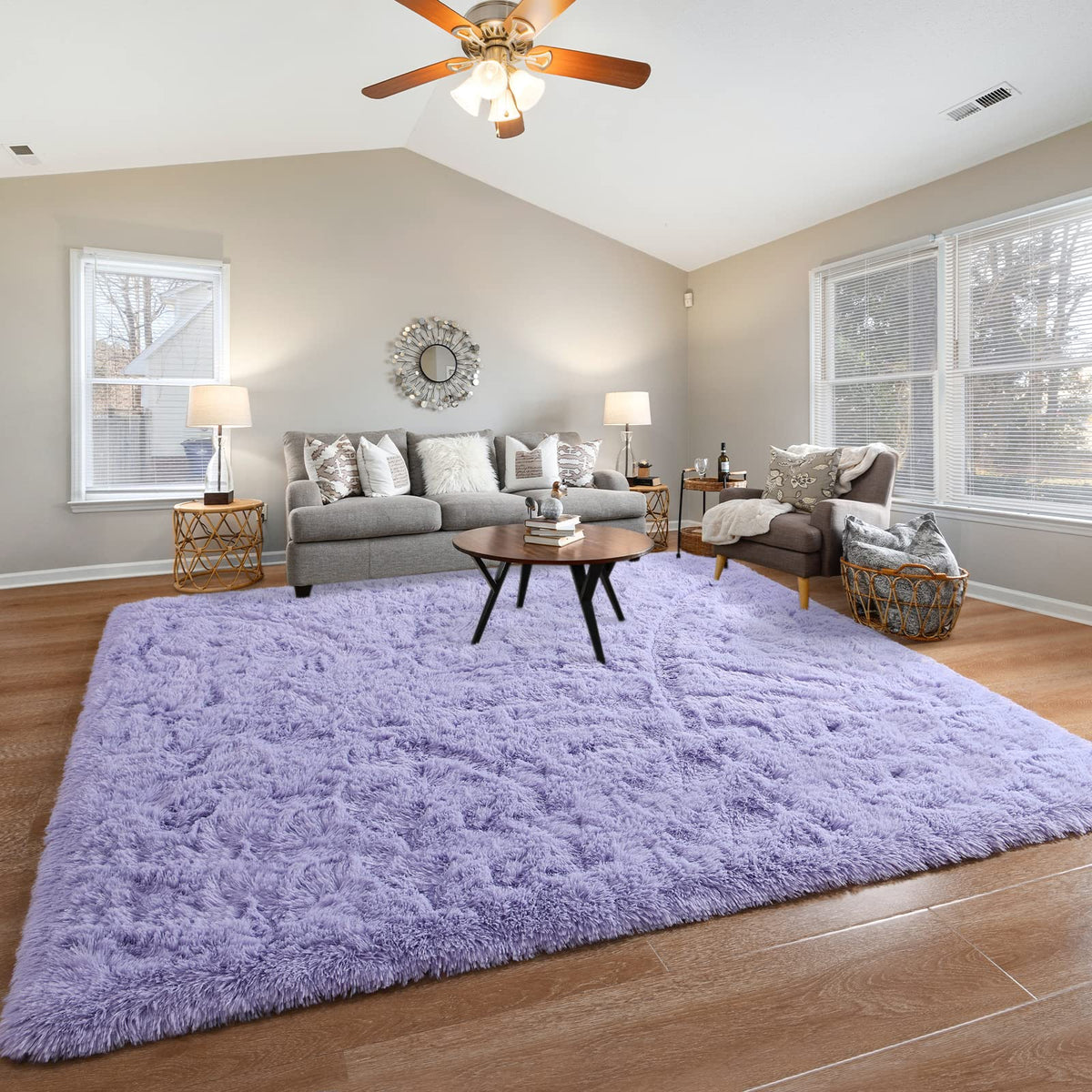 Pettop lavender rug enhances nursery and classroom decor with inviting color.