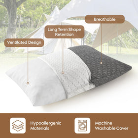 PEUJEW memory foam close-up shows contouring support for restful sleep.