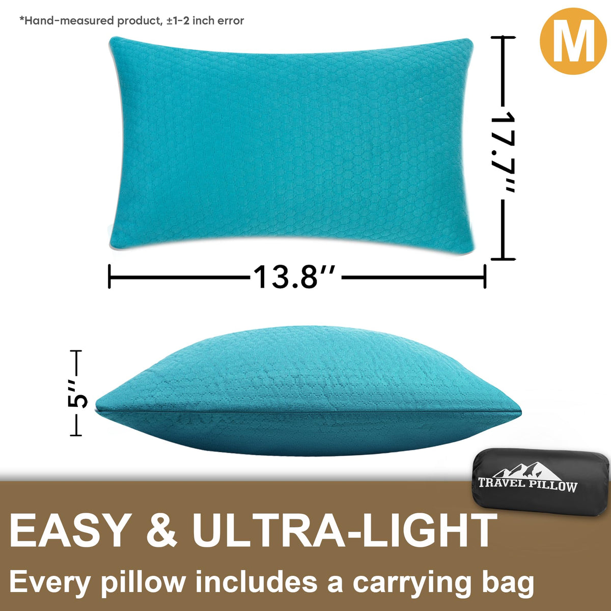 PEUJEW memory foam pillow offers soft, breathable comfort on long trips.