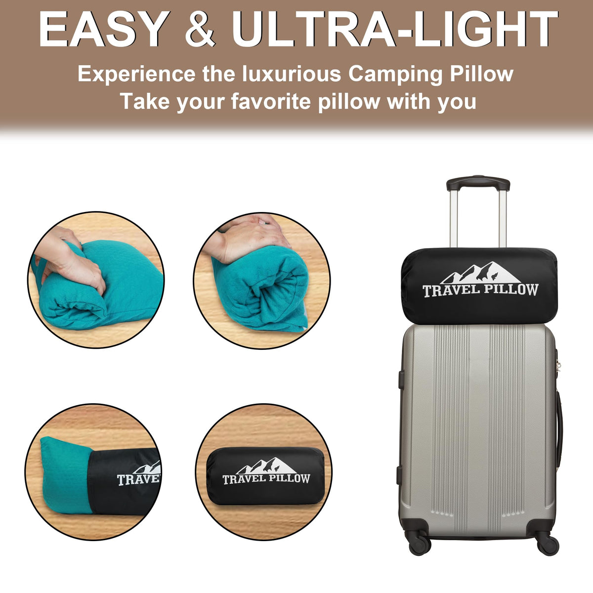 PEUJEW travel pillow makes a thoughtful gift for travelers and campers.