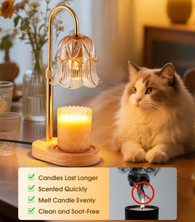 Pfxud candle warmer lamp adjustable height fits various jar candles