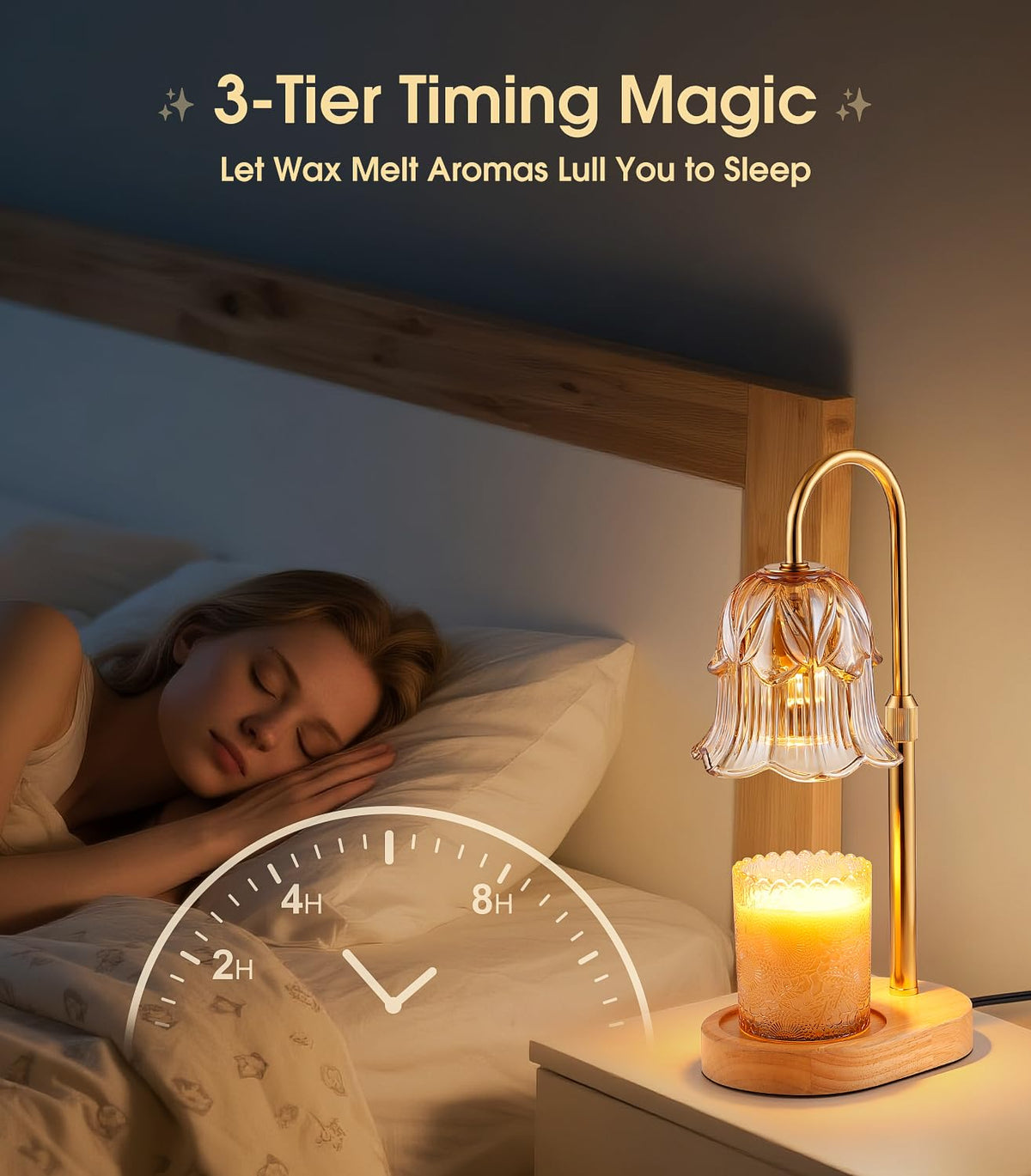 Pfxud candle warmer lamp timer function enables auto shutoff