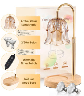 Pfxud candle warmer lamp wooden base keeps it stable